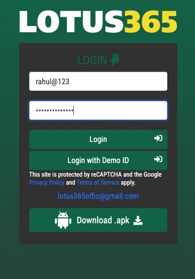 Log In to Lotus365 Login